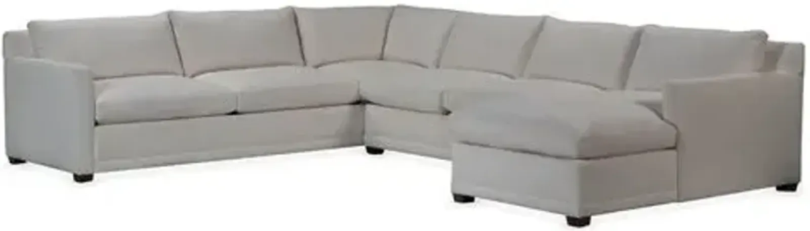 Sauders Sectional - Chalk White - Handcrafted