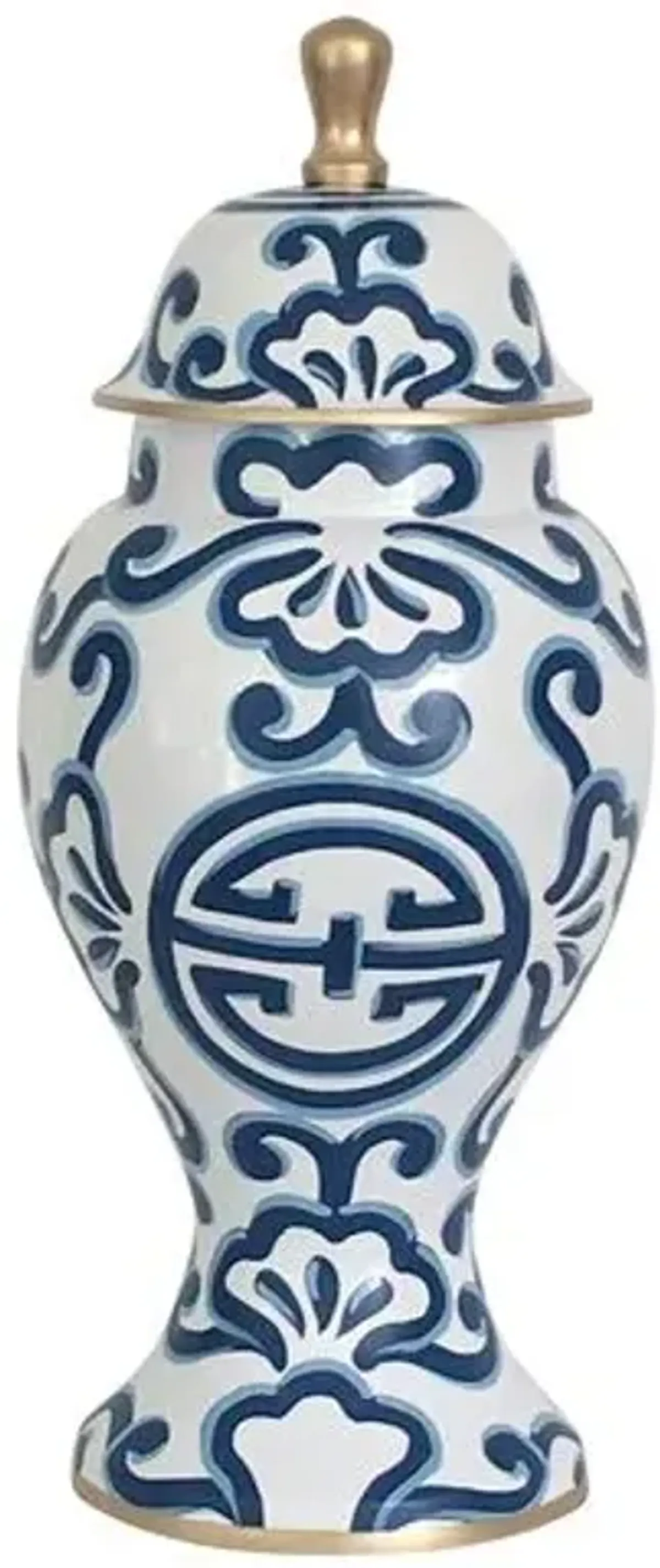 16" Sultan Ginger Jar - Blue/White - Dana Gibson