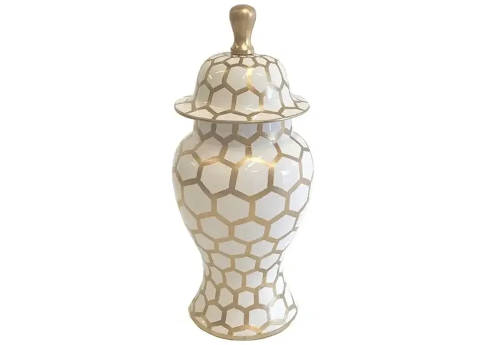 14" Mesh Ginger Jar - Gold - Dana Gibson