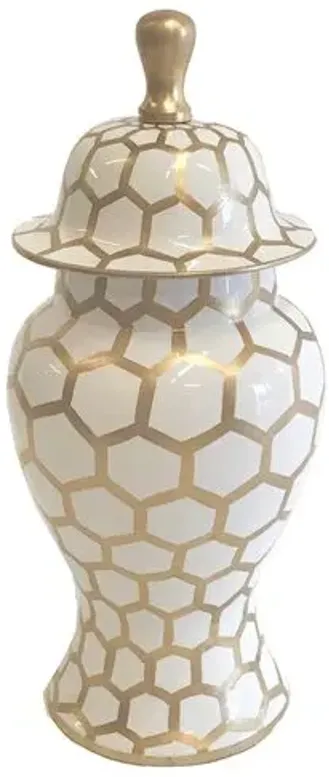 14" Mesh Ginger Jar - Gold - Dana Gibson