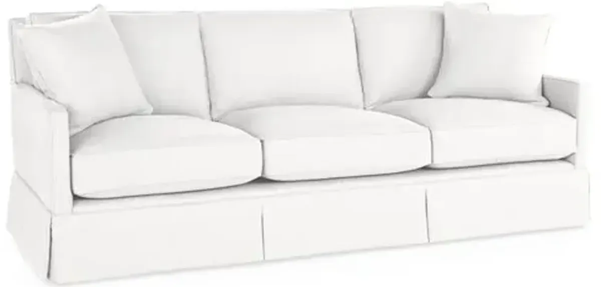 Auburn Sofa - White Linen - Miles Talbott