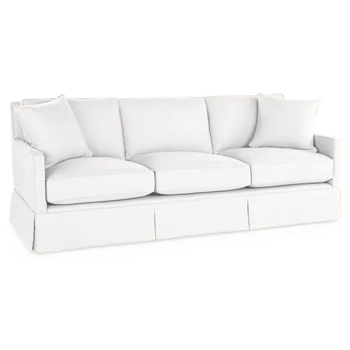 Auburn Sofa - White Linen - Miles Talbott