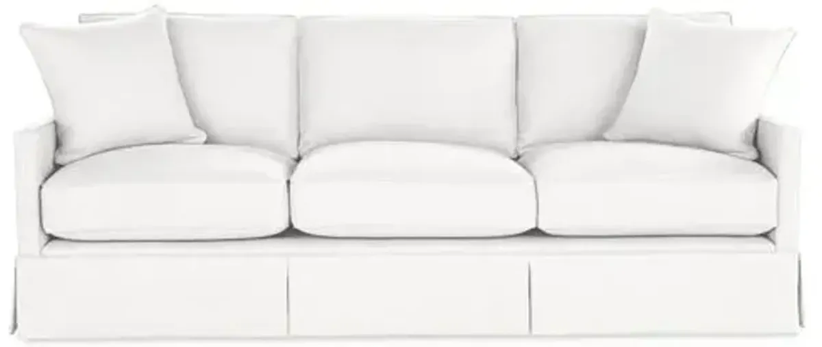 Auburn Sofa - White Linen - Miles Talbott