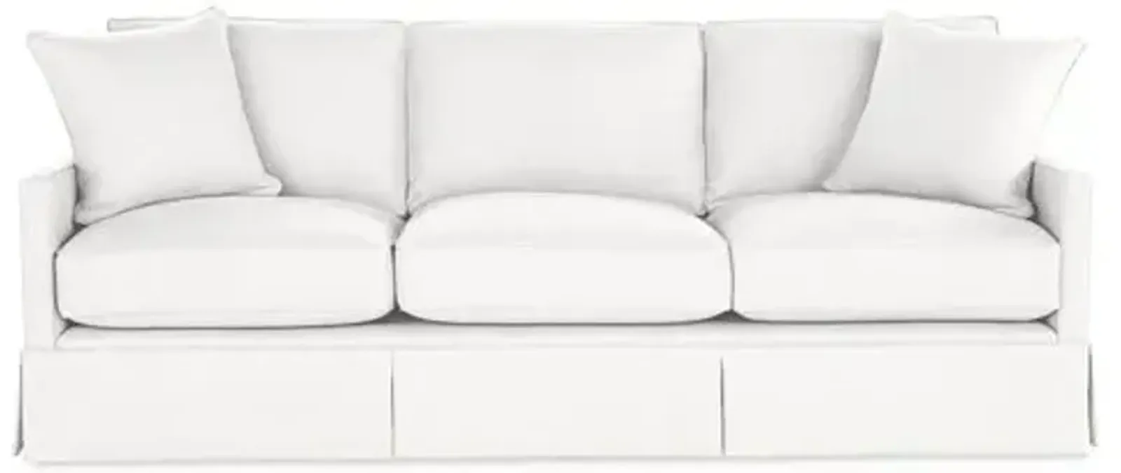 Auburn Sofa - White Linen - Miles Talbott