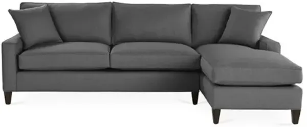 Liza Right-Facing Sectional - Charcoal Crypton - Miles Talbott - Gray