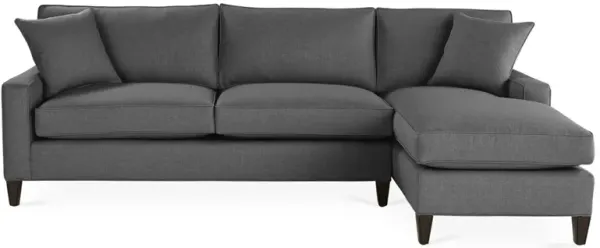 Liza Right-Facing Sectional, Charcoal Crypton