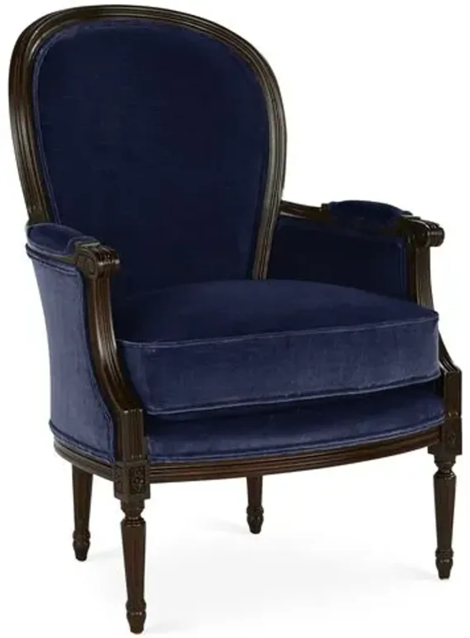 Germaine II Bergère - Lapis Velvet - Joe Ruggiero - Handcrafted - Blue - Blue