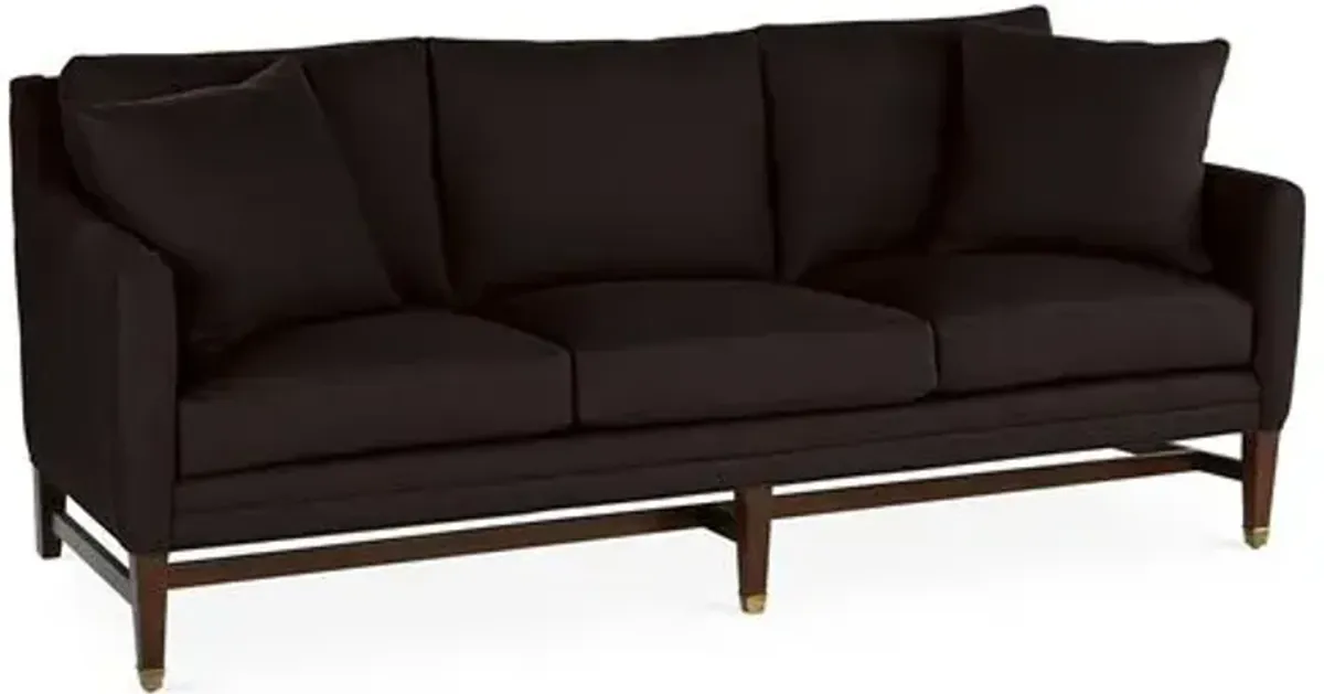 Arden Sofa - Black Linen - Handcrafted