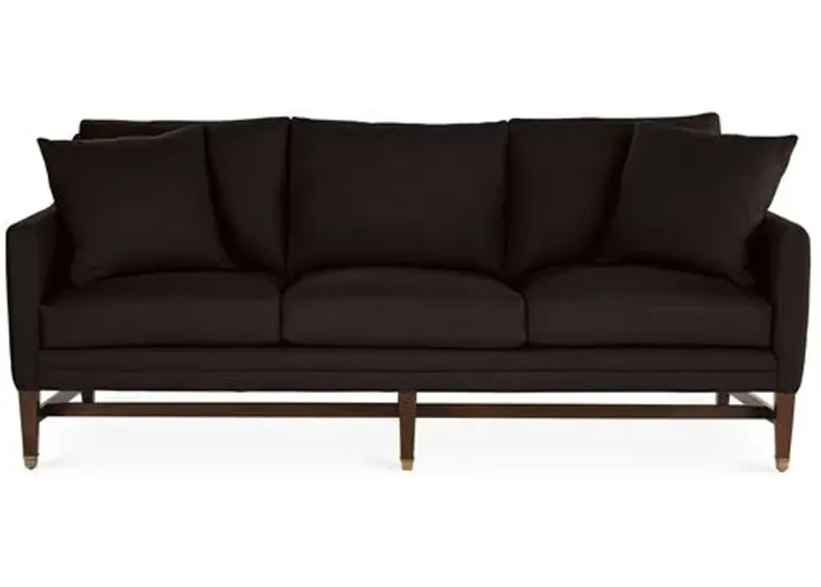 Arden Sofa - Black Linen - Handcrafted