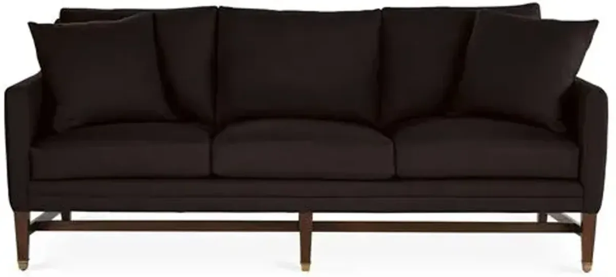 Arden Sofa - Black Linen - Handcrafted