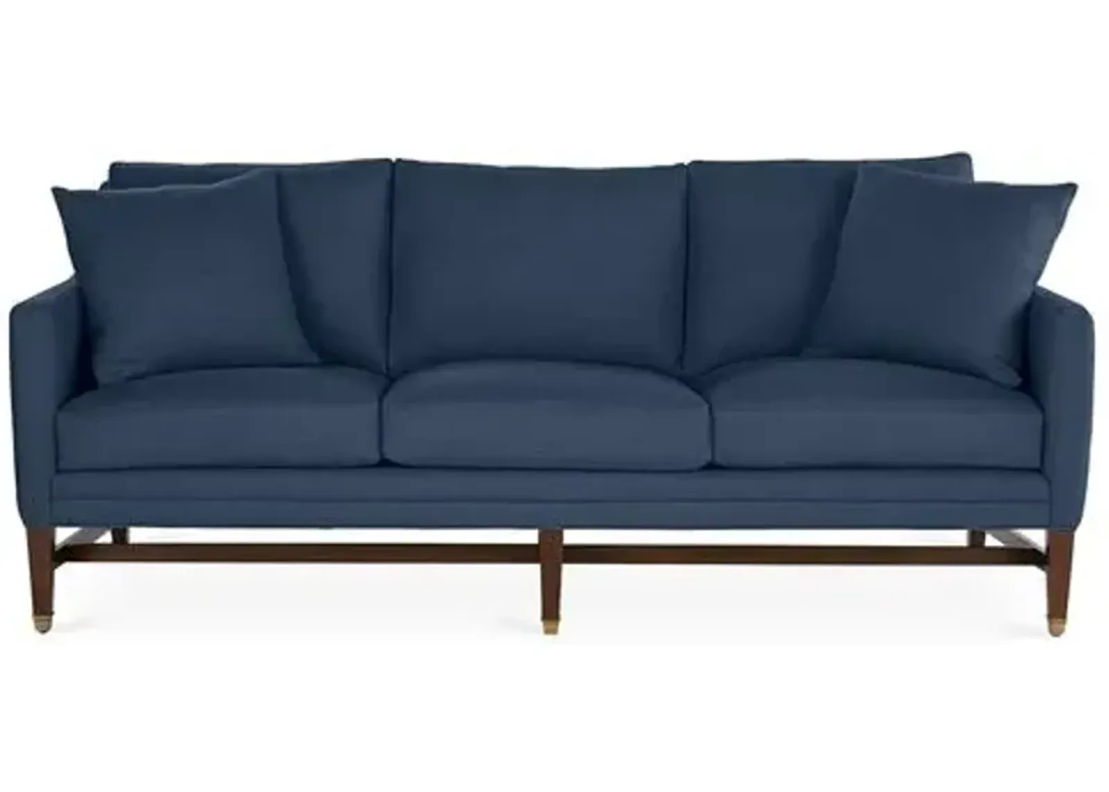 Arden Sofa - Indigo Linen - Handcrafted