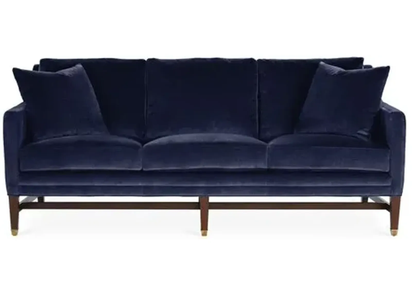 Arden Sofa - Lapis Velvet - Handcrafted