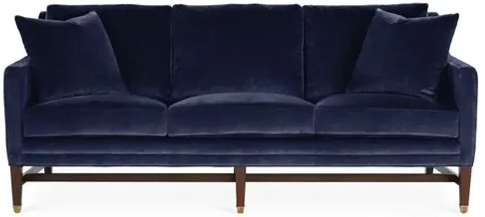 Arden Sofa - Lapis Velvet - Handcrafted