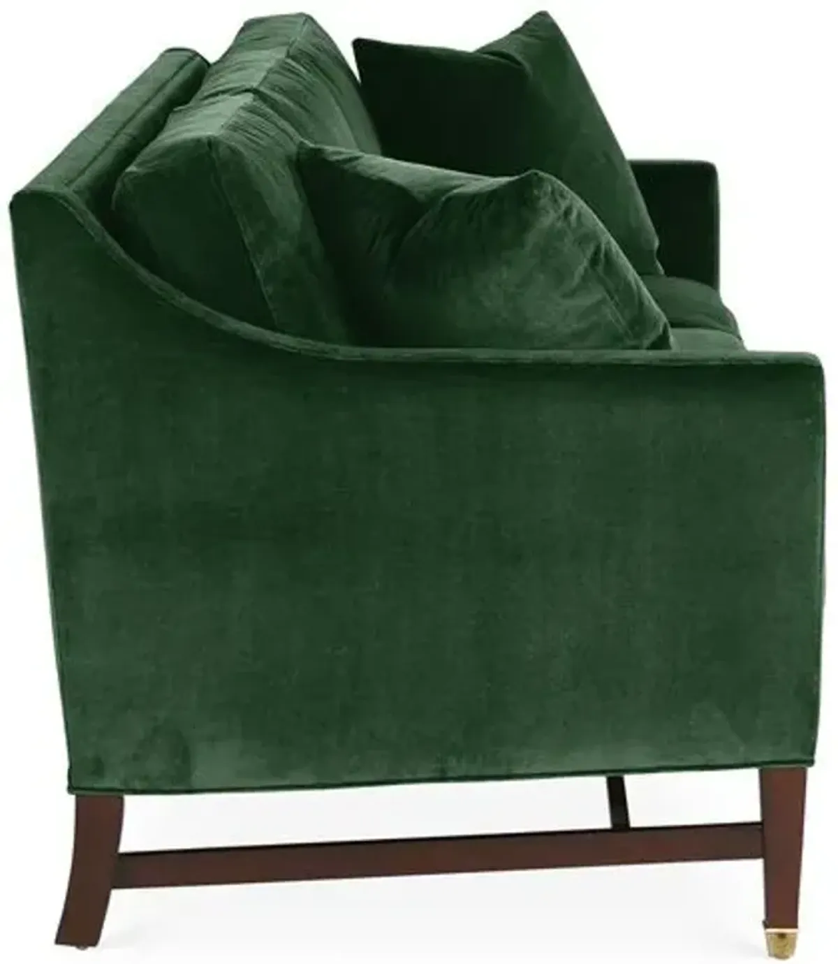 Arden Sofa - Emerald Velvet - Handcrafted