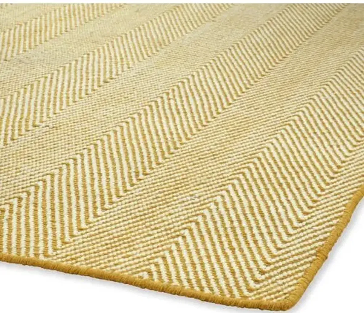 Onika Flat-Weave Rug - Gold - Gold