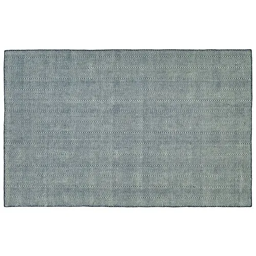 Onika Outdoor Handwoven Rug - Navy - Blue - Blue