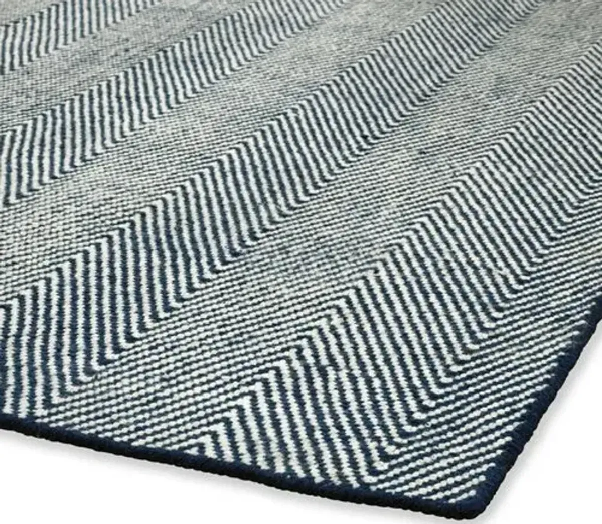 Onika Outdoor Handwoven Rug - Navy - Blue - Blue