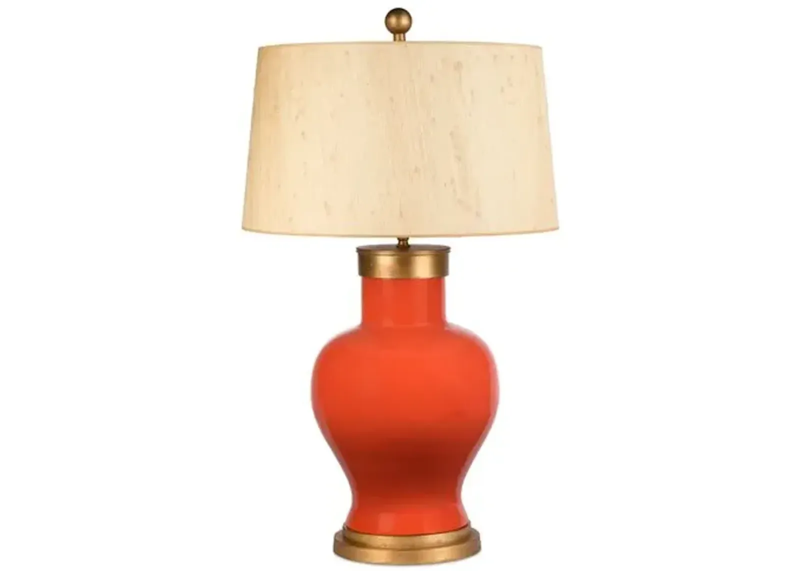 Barclay Butera - Bradburn Home - Cleo Table Lamp - Tangerine/Seagrass