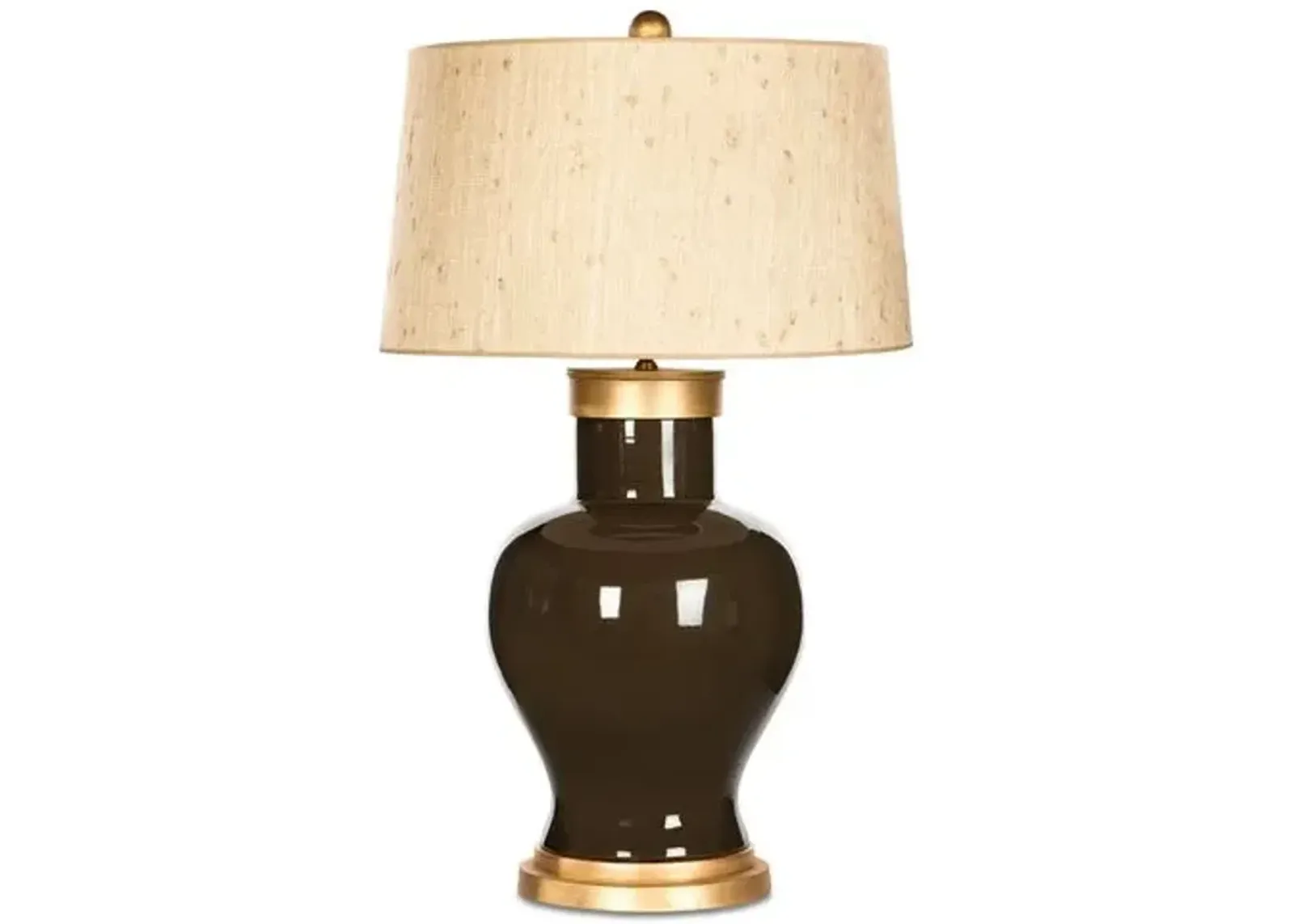 Barclay Butera - Bradburn Home - Cleo Seagrass Table Lamp - Chocolate/Gold