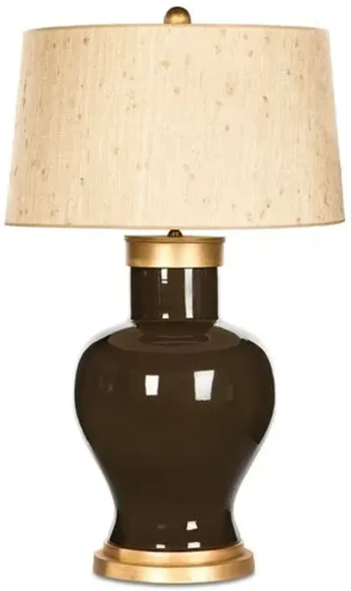 Barclay Butera - Bradburn Home - Cleo Seagrass Table Lamp - Chocolate/Gold