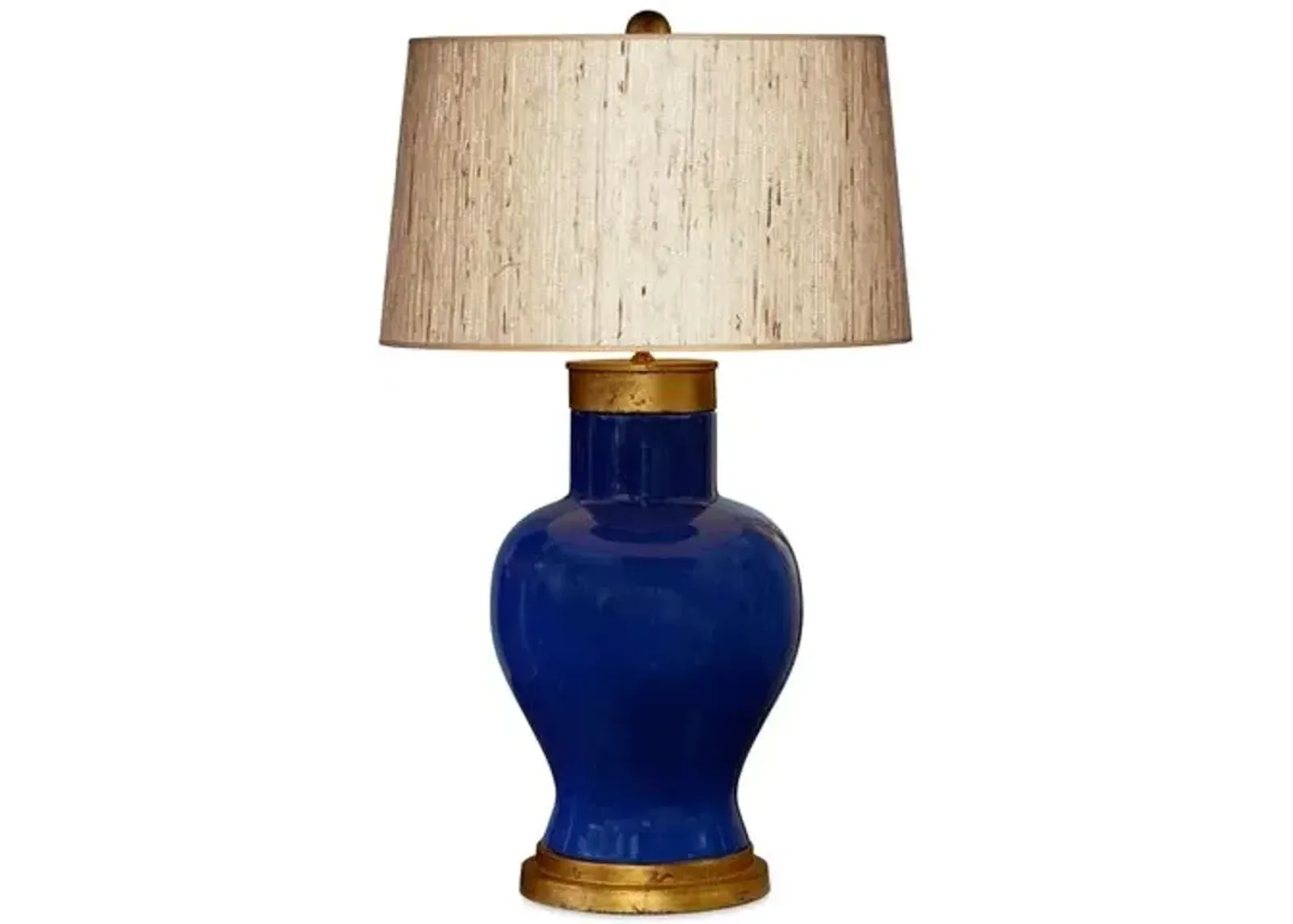 Barclay Butera - Bradburn Home - Cleo Seagrass Table Lamp - Navy/Gold