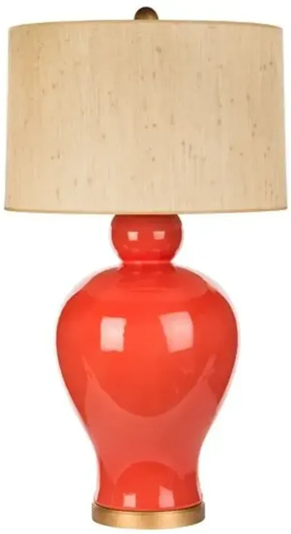 Barclay Butera - Bradburn Home - Zuma Couture Table Lamp - Orange