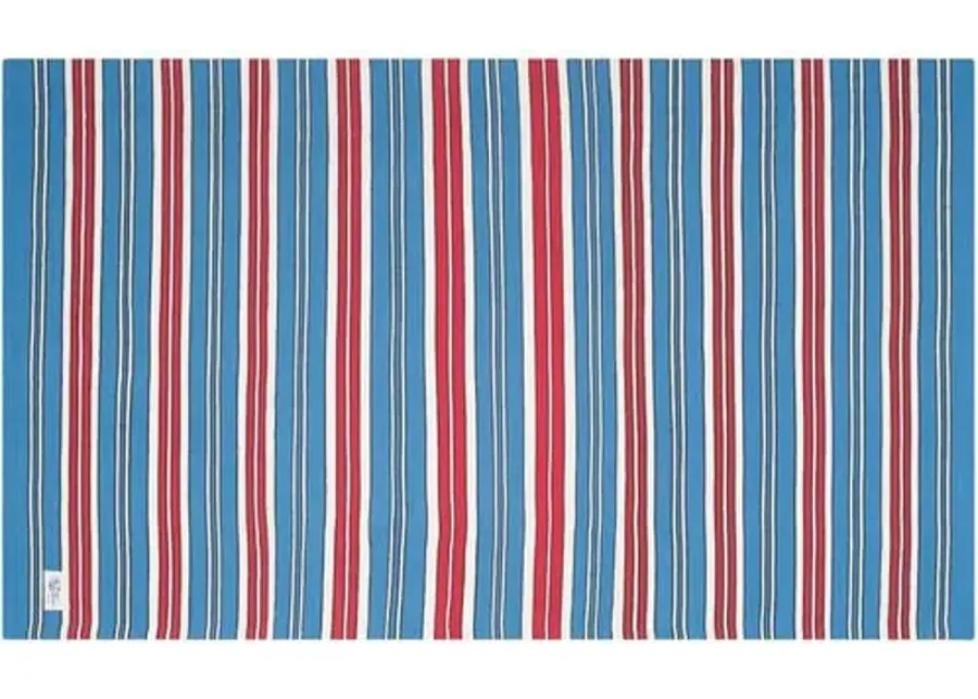 Racing Stripe Point Rug - Ralph Lauren Home - Blue - Blue