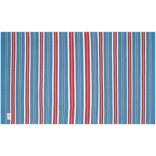 Racing Stripe Point Rug - Ralph Lauren Home - Blue - Blue