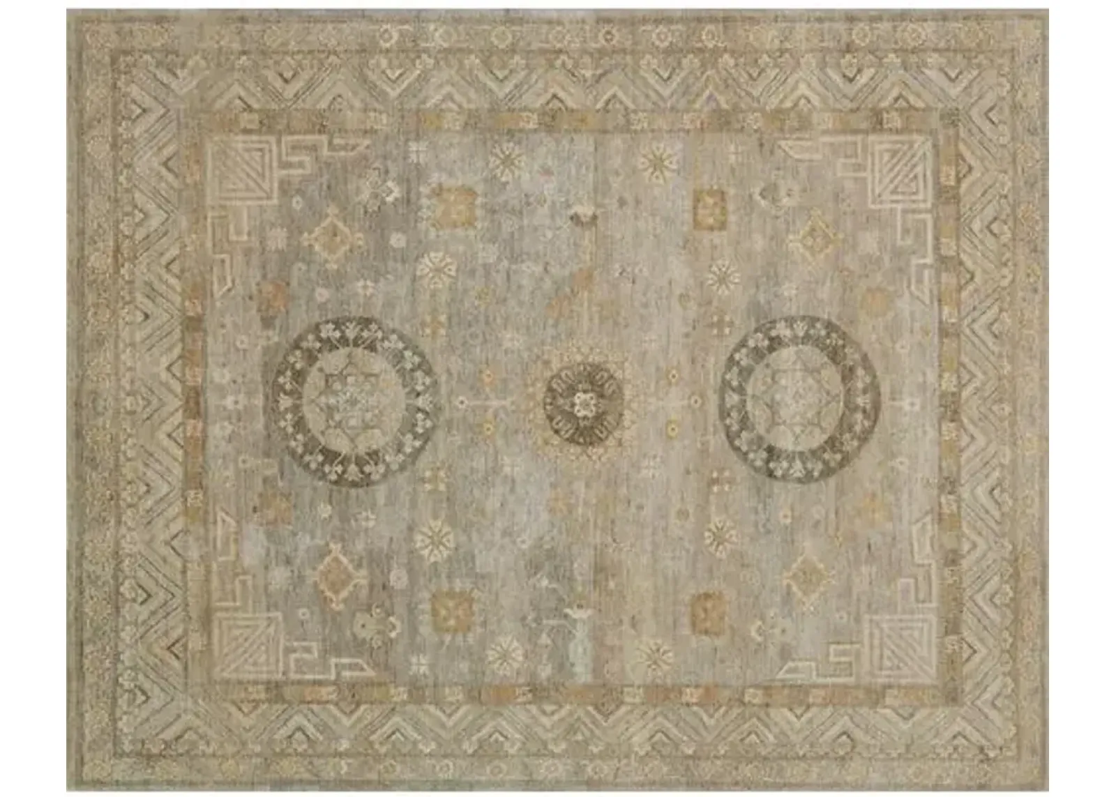 Leonora Hand-Knotted Rug - Tan - Beige - Beige