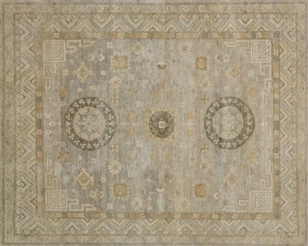Leonora Hand-Knotted Rug - Tan - Beige - Beige