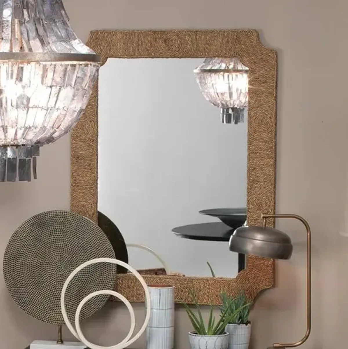 Marina Oversize Wall Mirror - Natural - Jamie Young Co.