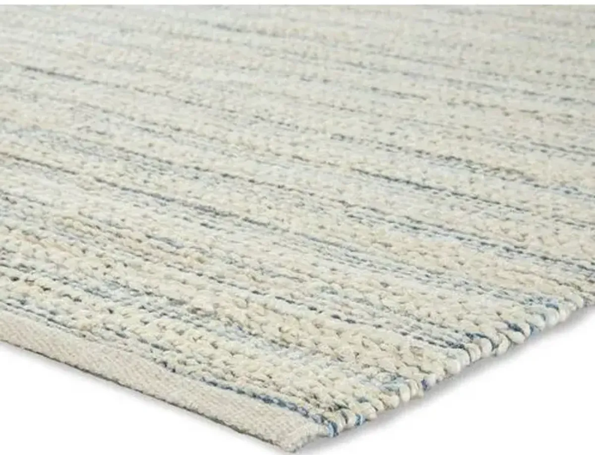 Yarid Flat-Weave Rug - Cream/Blue - Ivory - Ivory