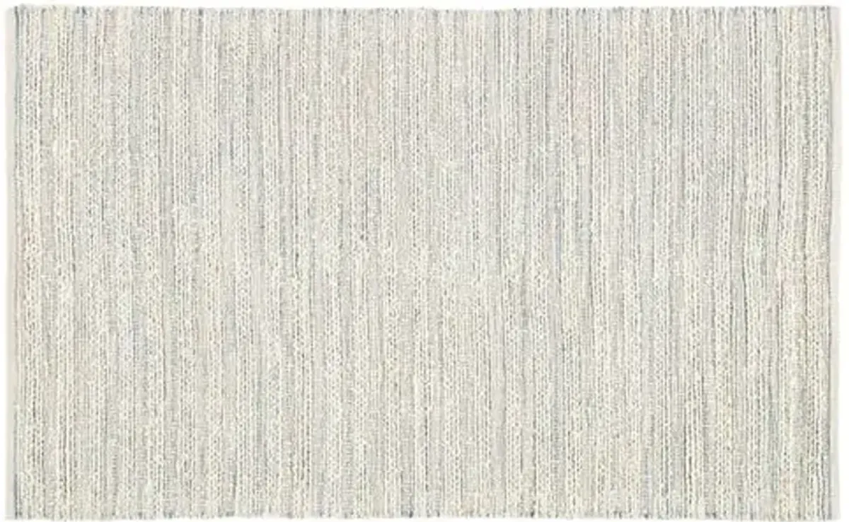 Yarid Flat-Weave Rug - Cream/Blue - Ivory - Ivory