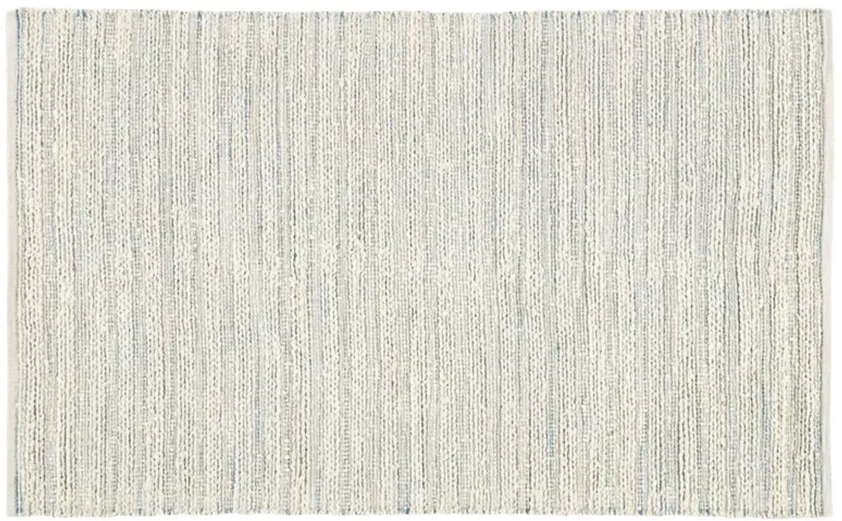 Yarid Flat-Weave Rug - Cream/Blue - Ivory - Ivory