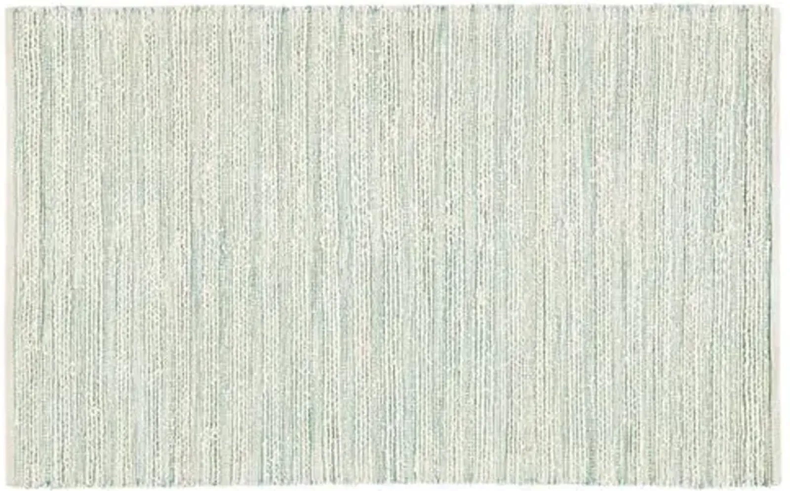 Yarid Flat-Weave Rug - White/Turquoise - Blue - Blue