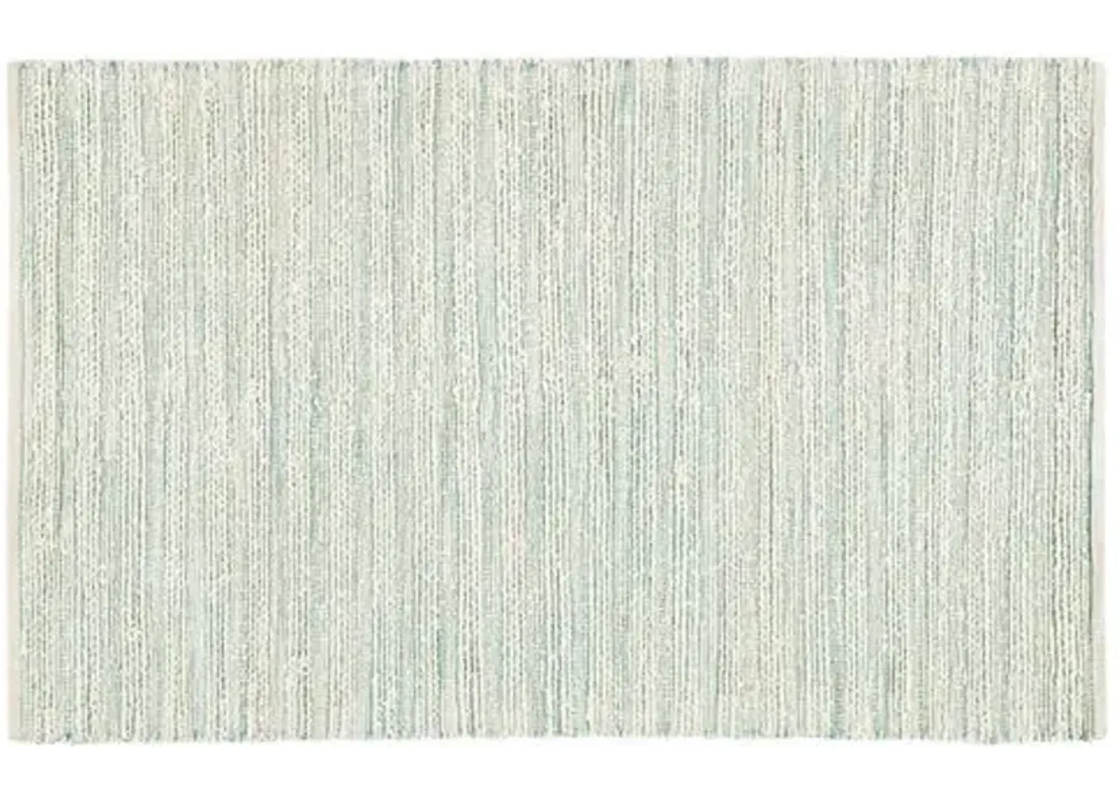 Yarid Flat-Weave Rug - White/Turquoise - Blue - Blue