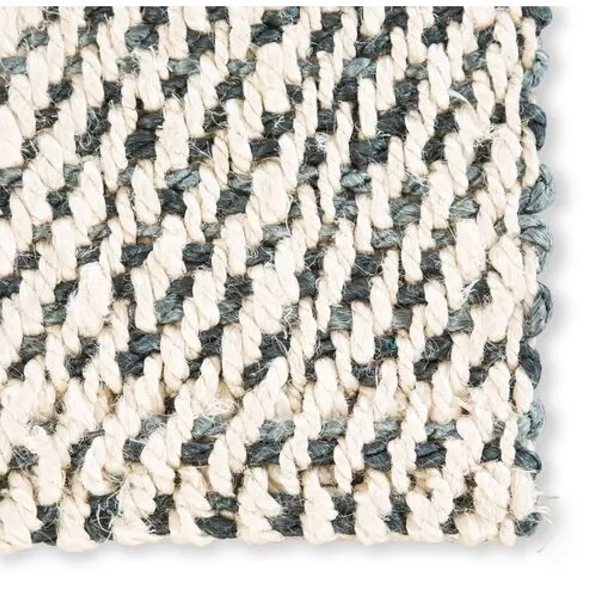 Hassan Jute Rug - White/Gray - Ivory - Ivory