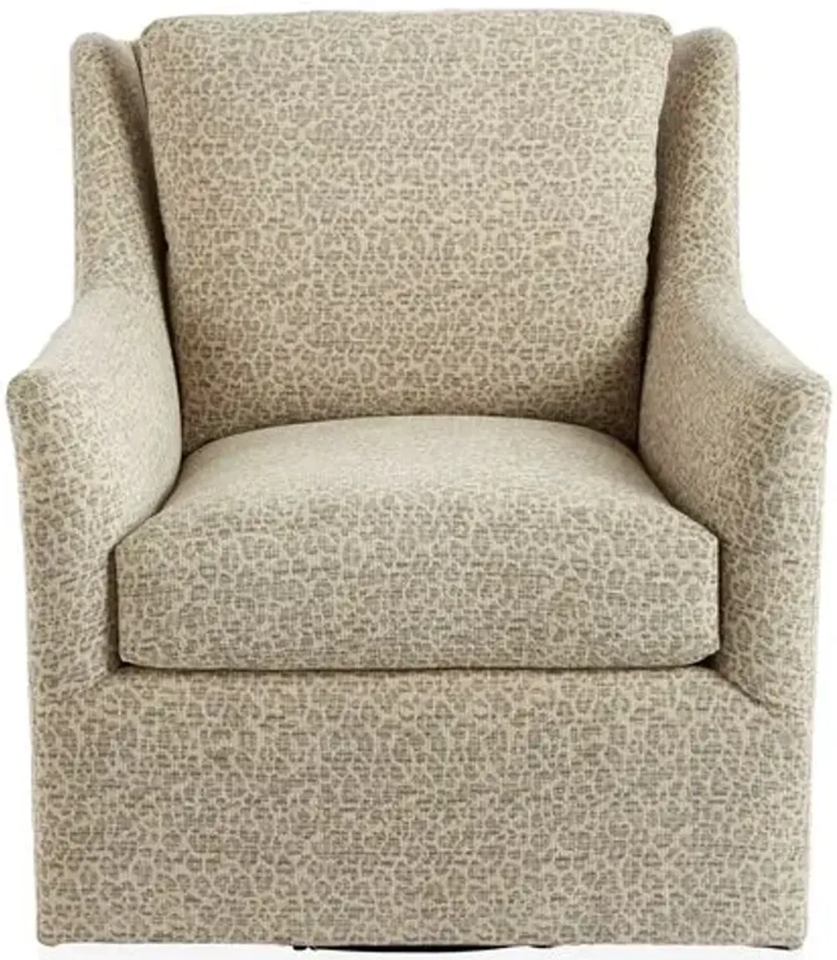 Eckford Swivel Chair - Ivory/Gray - Massoud