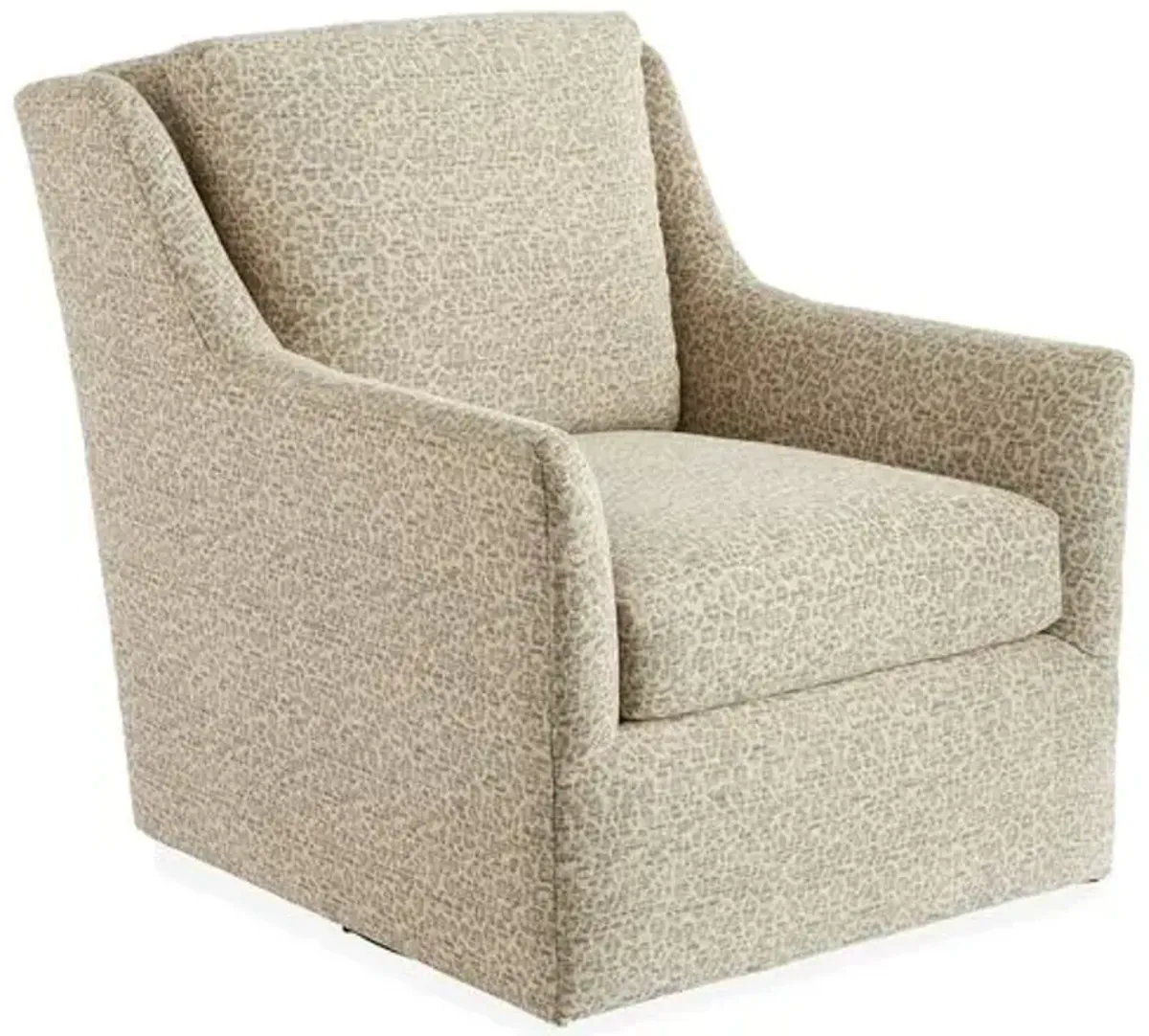 Eckford Swivel Chair - Ivory/Gray - Massoud