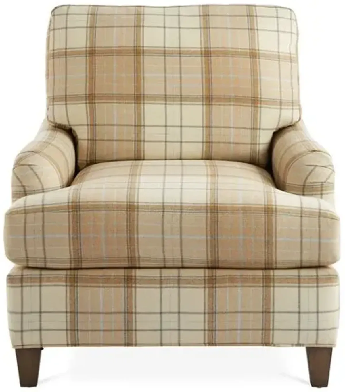 Jefferson Club Chair - Cream/Tan - Massoud