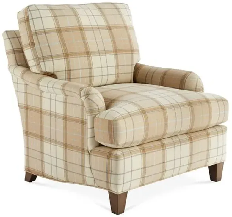 Jefferson Club Chair - Cream/Tan - Massoud