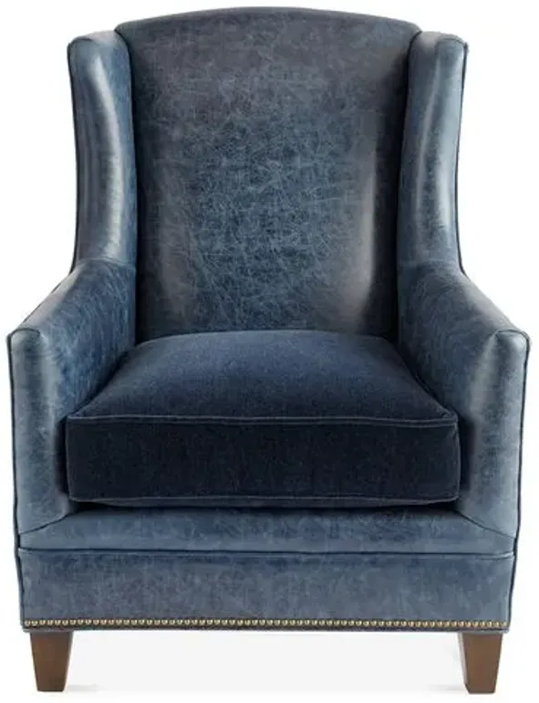 Lena Club Chair - Ocean Leather - Massoud