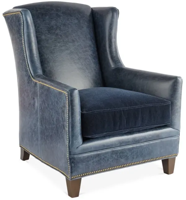 Lena Club Chair, Ocean Leather