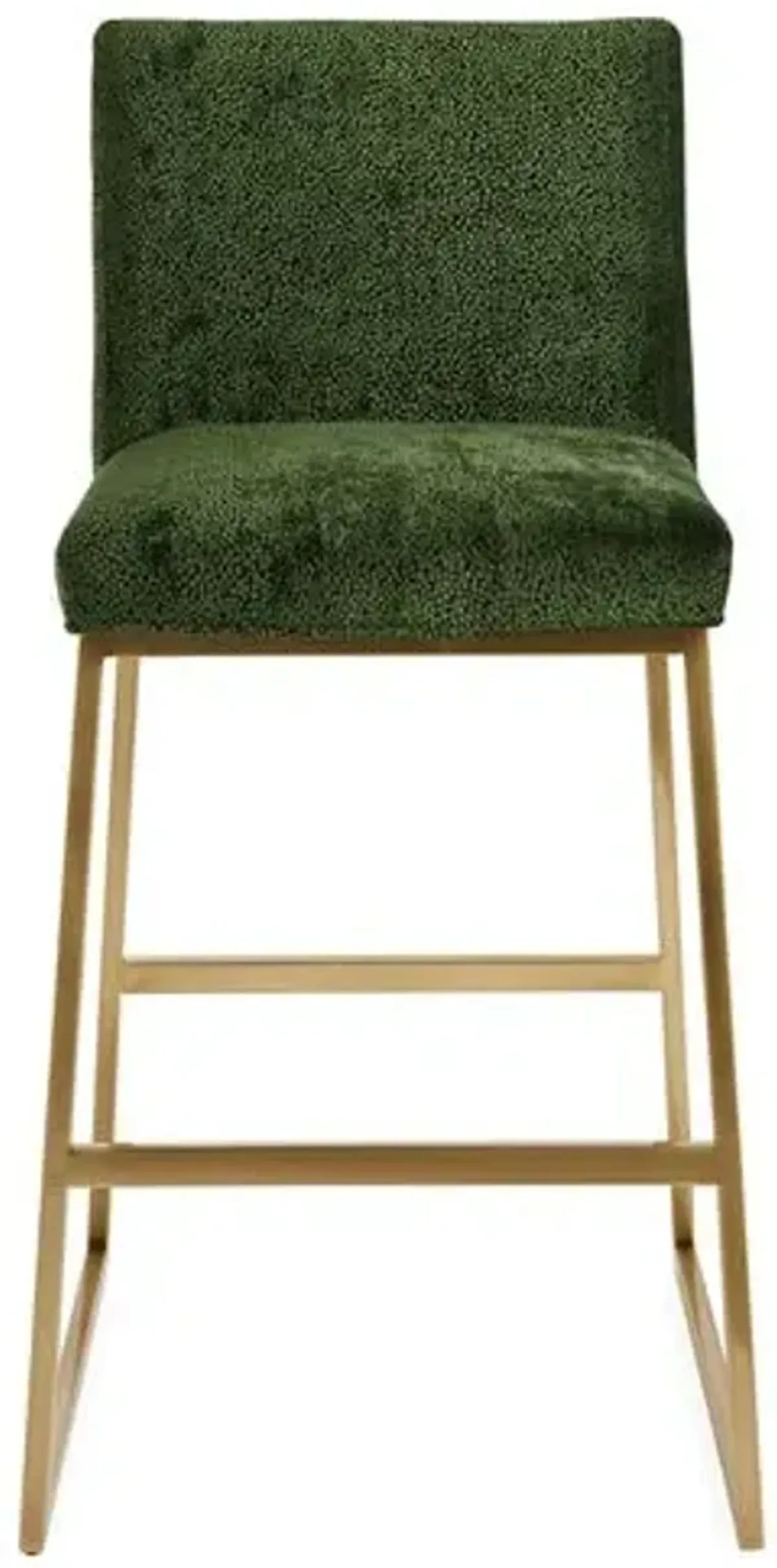 Hollas Barstool - Emerald/Brass - Massoud - Green