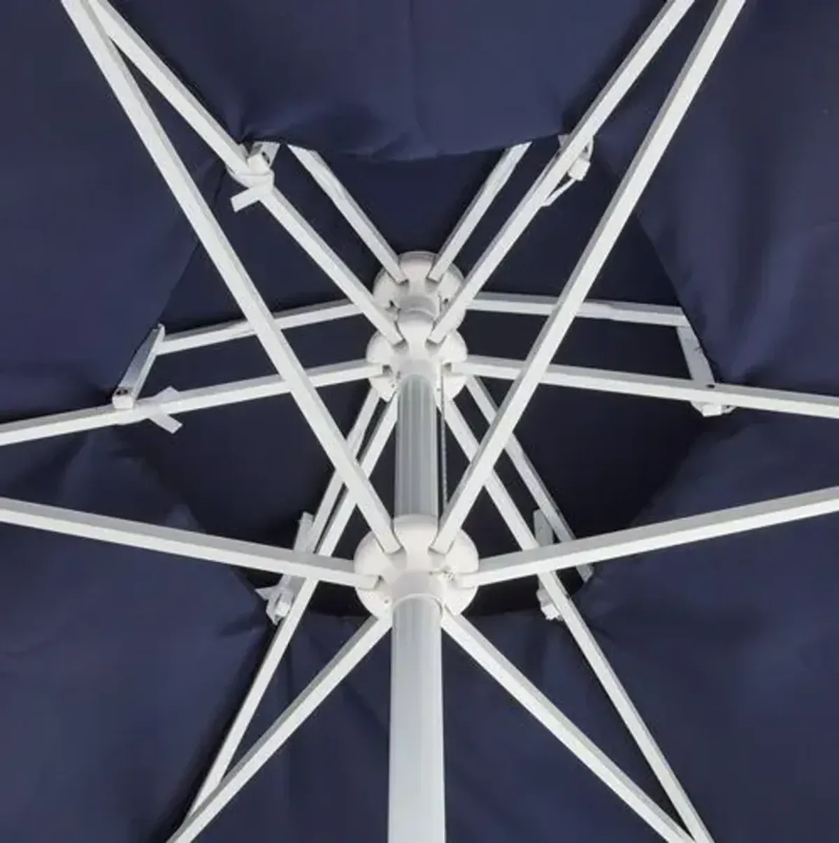 Poppy Two-Tier Patio Umbrella - Sunbrella - Blue