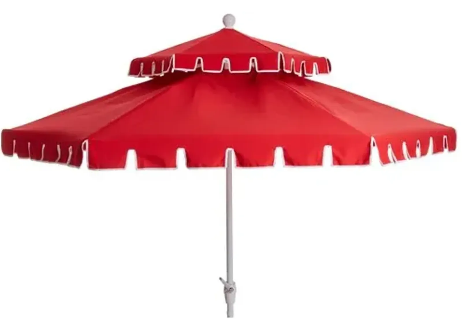 Poppy Two-Tier Patio Umbrella - Red