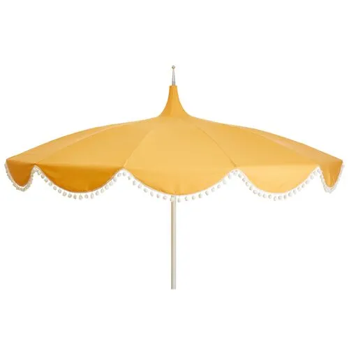 Dani Pom-Pom Patio Umbrella - Yellow