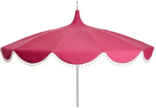 Dani Pom-Pom Patio Umbrella - Sunbrella - Pink