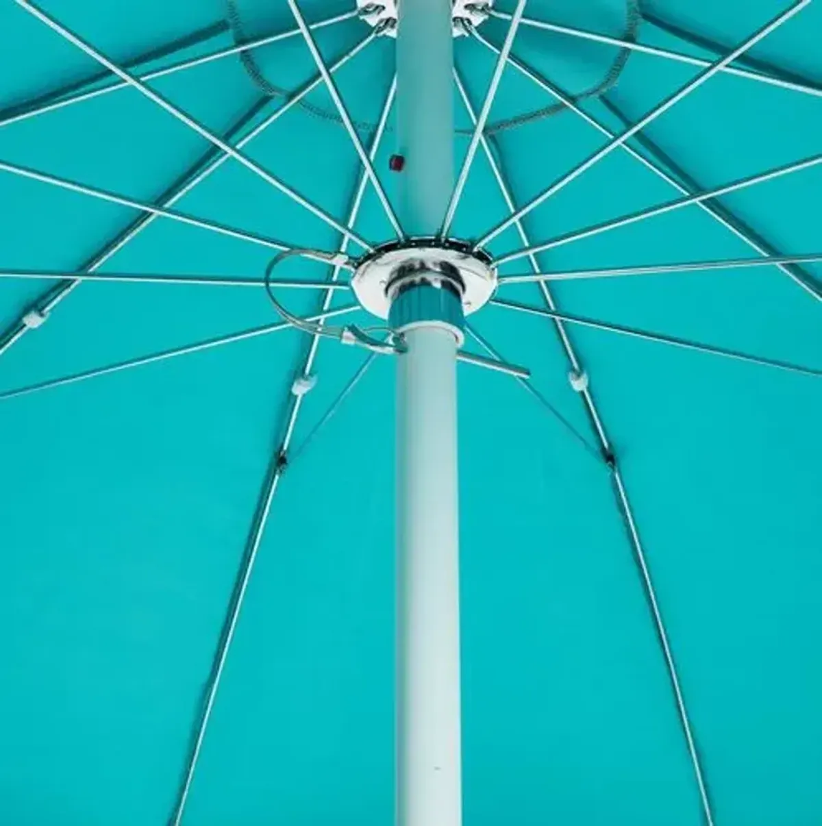 Dani Pom-Pom Patio Umbrella - Sunbrella - Blue