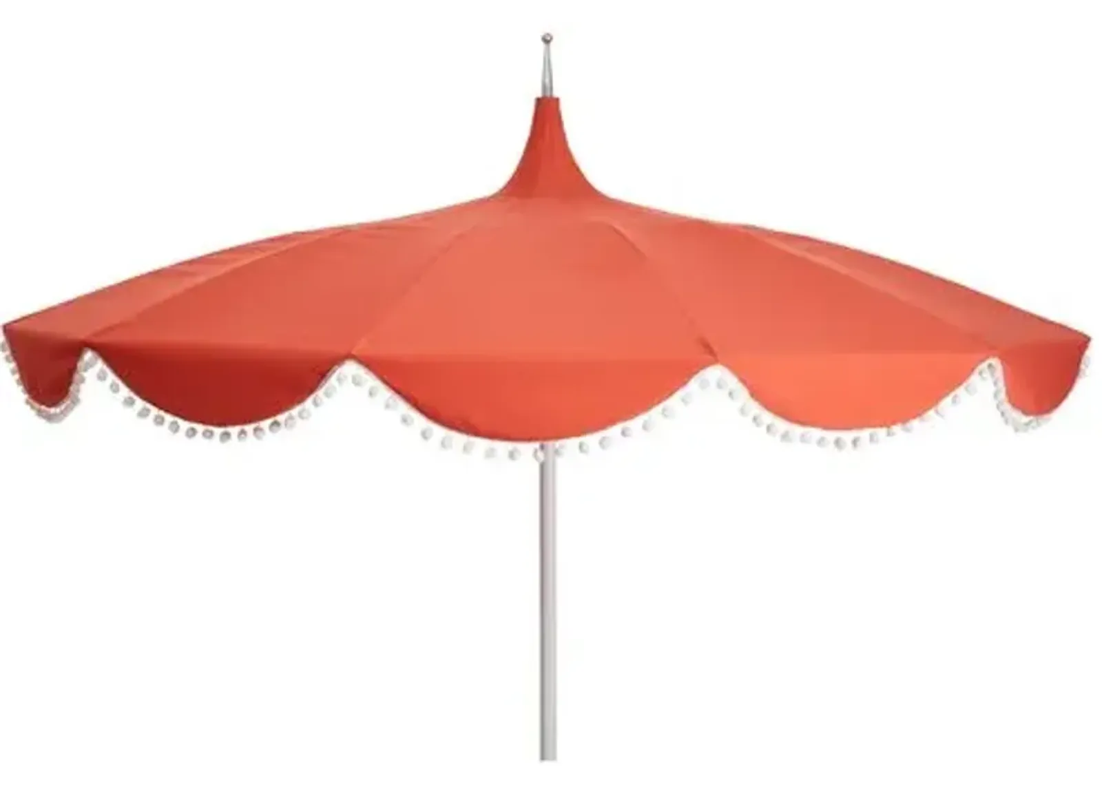 Dani Pom-Pom Patio Umbrella - Melon - Orange